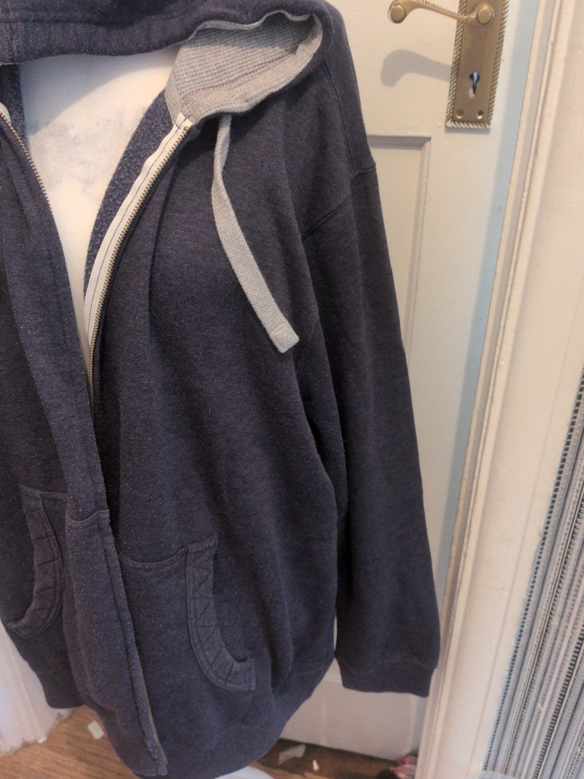 Mens Zipper Jacket George Size 3XL Blue With Hood Free Delivery