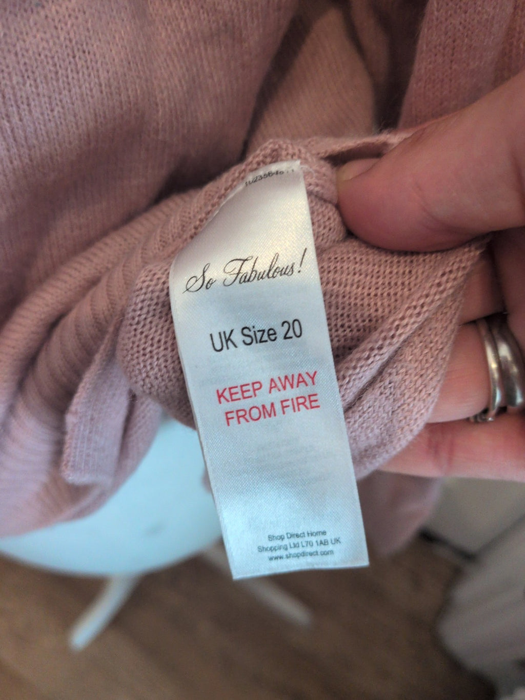 So Fabulous 20 Pink Long Sleeve Diamante Bird Jumper