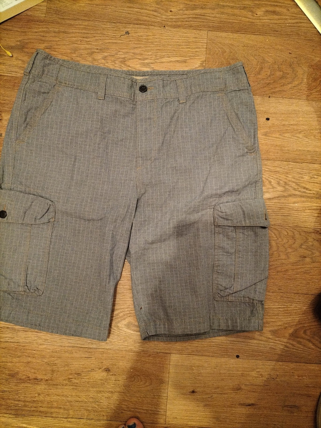 Mens North Coast Size 36" Light Blue/Grey Patterned Shorts
