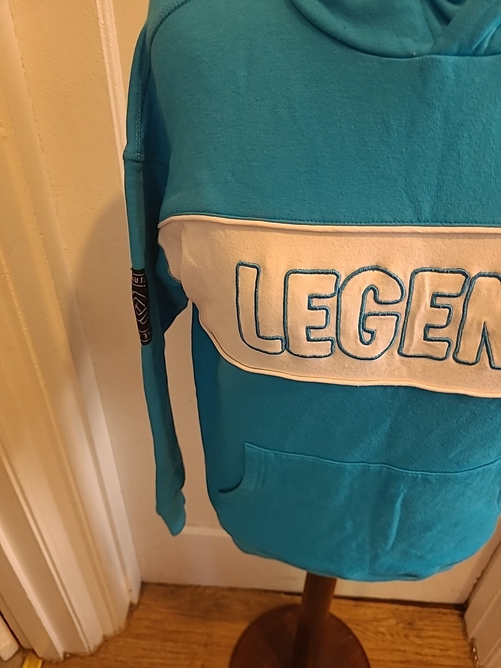 Ladies Norris Nutz Size 12 Teal Hoodie