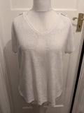 Suzanne Grae Large White Short Sleeve Blouse