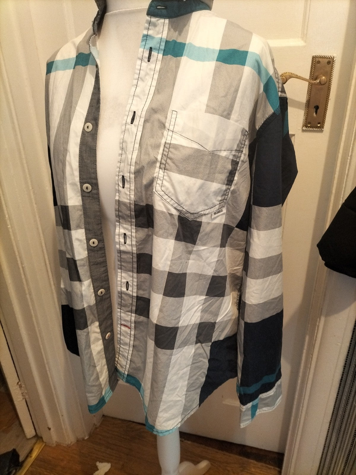 Mens Voi Jeans Size Large Multi Check Long Sleeved Shirt