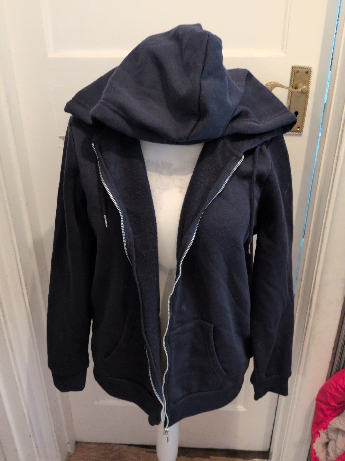 Ladies Primark Size XL Navy Full Zip Hoodie