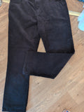 Tu Man 38W 32L Straight Fit Black Slight Rib Trousers Chino