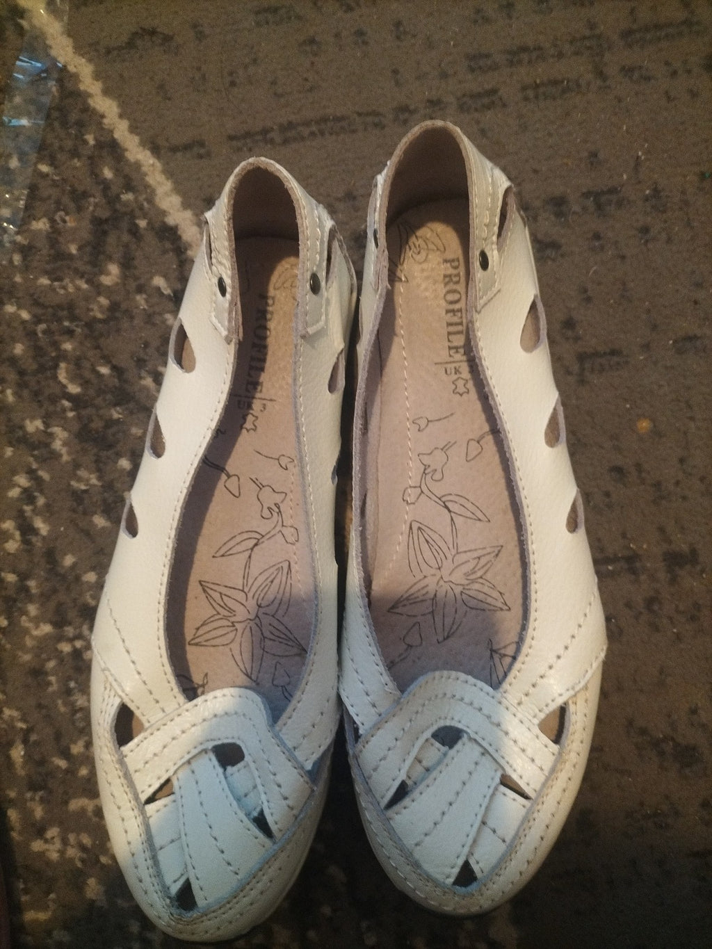 Ladies Profile Size 3 Beige Slip On Dolly Shoes