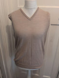 Double Two Medium Beige Sleeveless Jumper