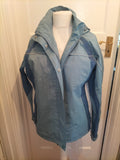 Mens Back Swing Size Large Blue Medh Lined Rain Coat