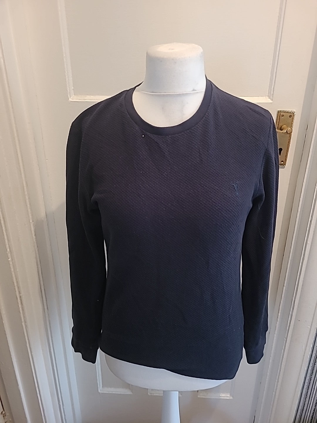 Mens Next Size Small Navy Long Sleeved Pyjama Top