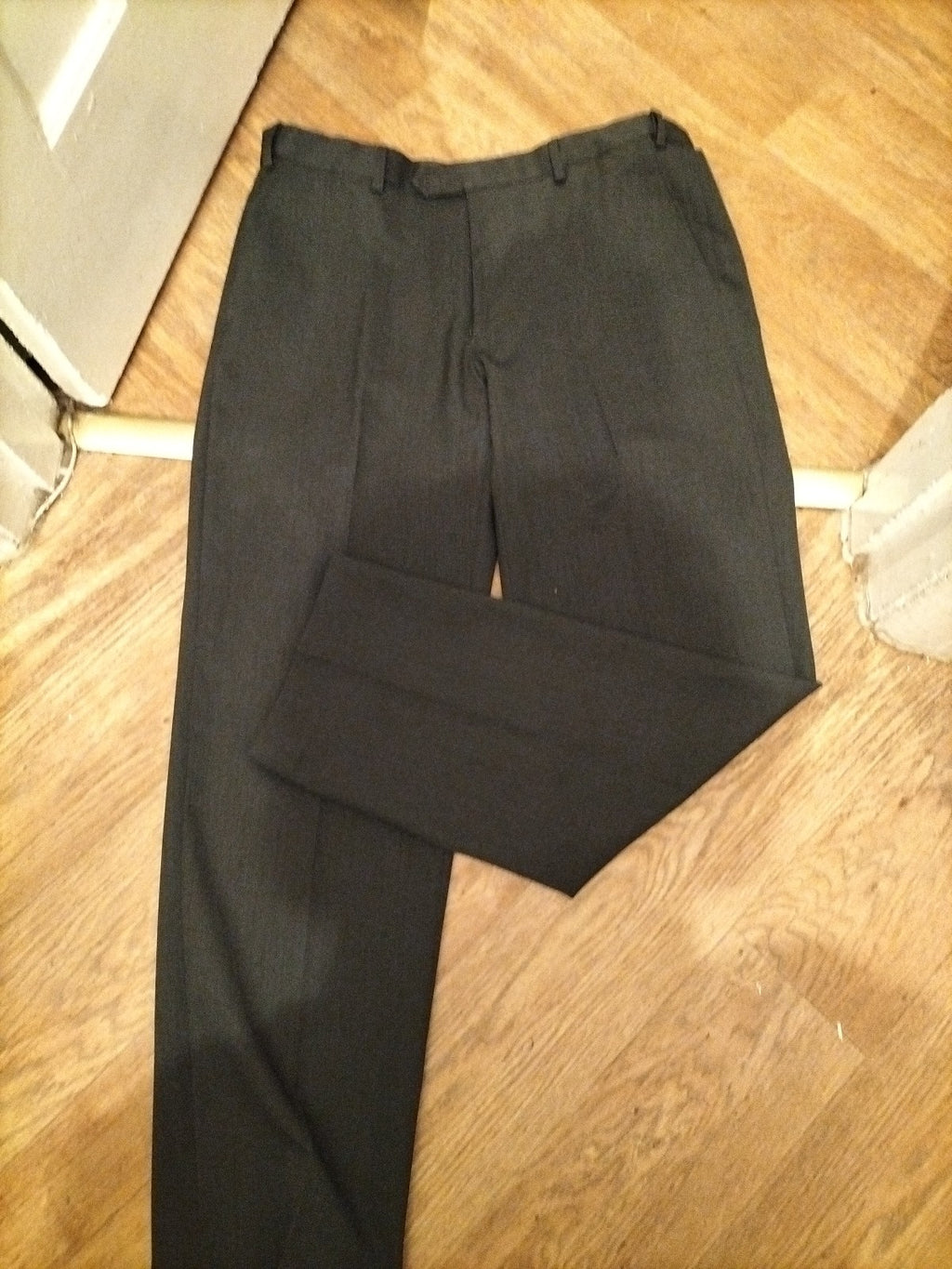 Mens Marks And Spencer Size 36/31 Charcoal Crease Resistant Trousers Small Mark