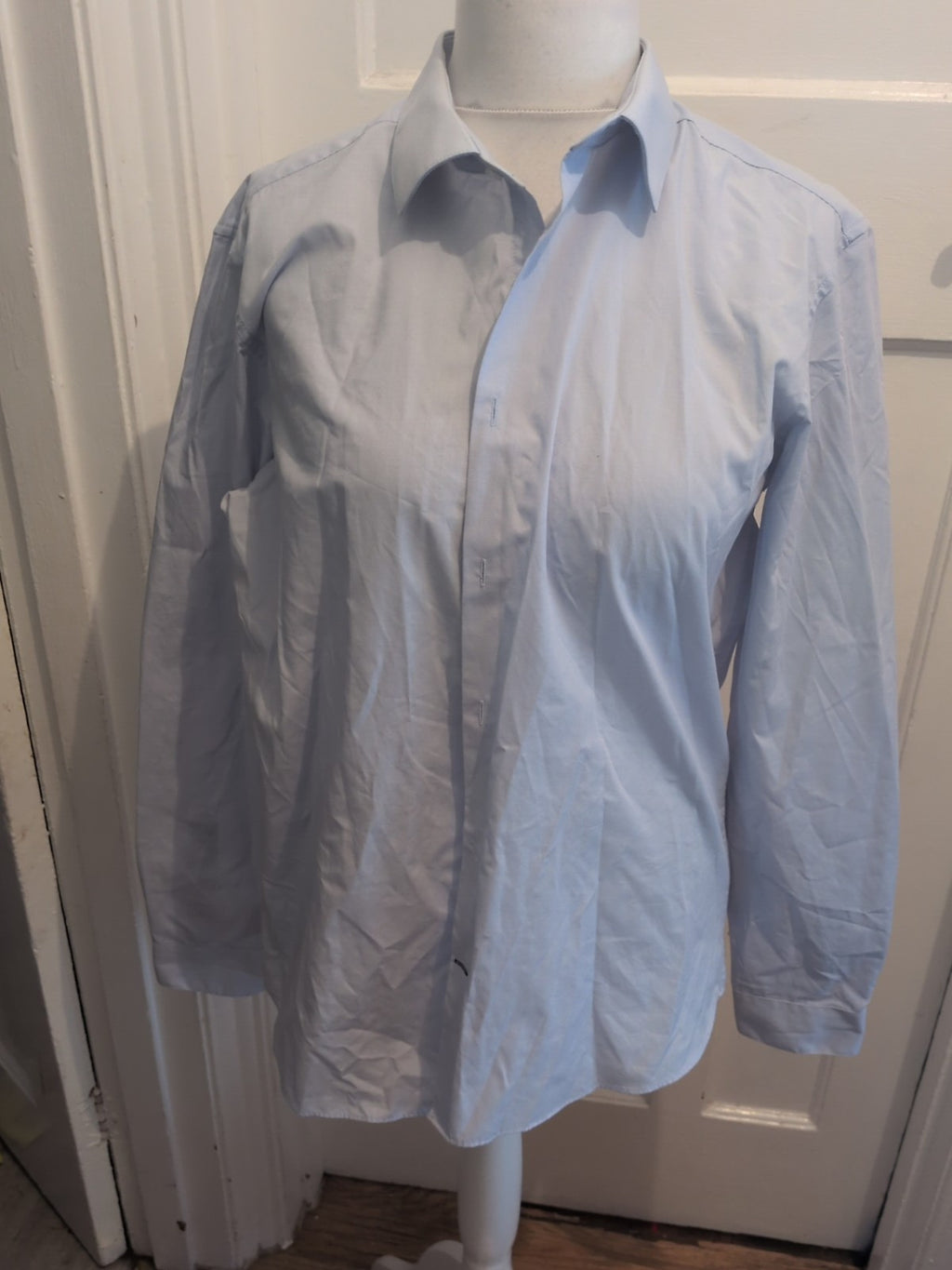 Slim Fit Burton Large Pale Blue Long Sleeve Shirt
