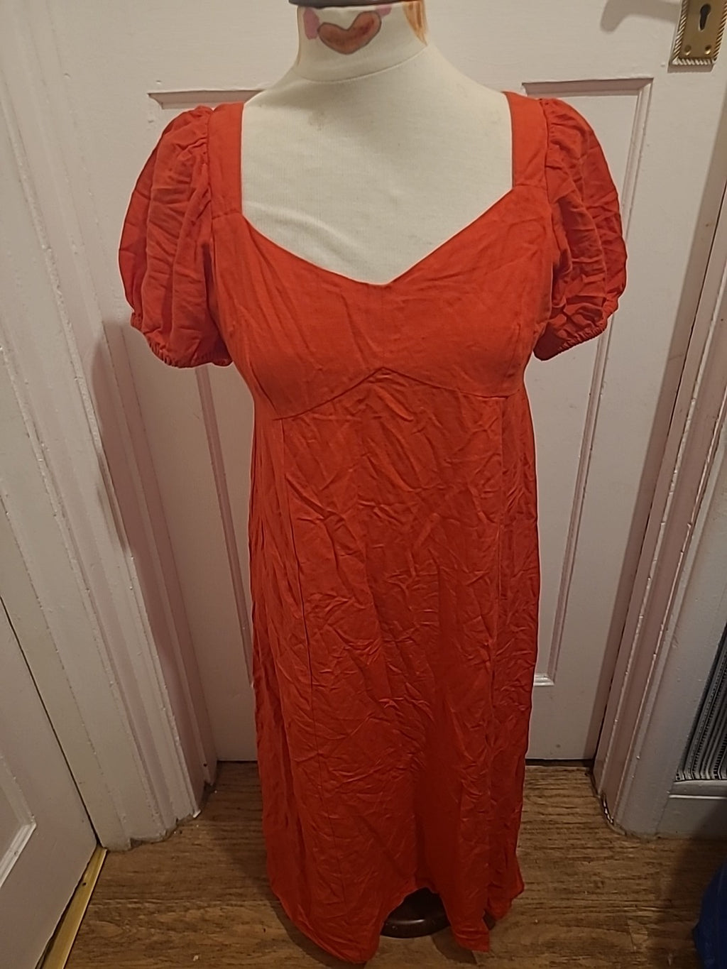Brand New Ladies Primark Size 12 Red Sleeveless Dress Rrp £18.00