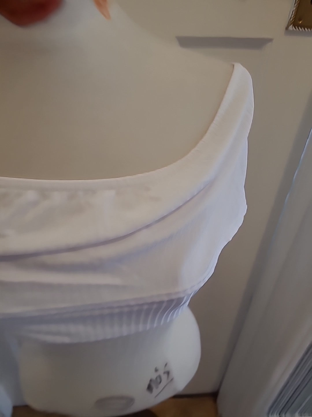 Brand New I Saw It First Size 14 Scuba Crape Milkmaid Puff Sleeve Blouse White