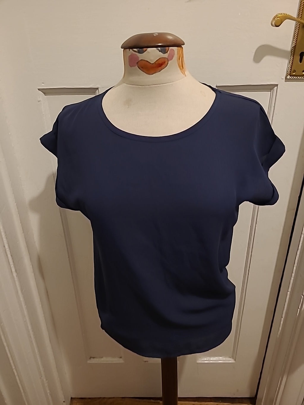 Ladies Shein Size XS Navy Short Sleeved Round Neck Tshirt