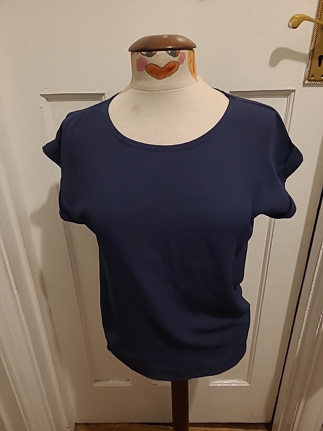 Ladies Shein Size XS Navy Short Sleeved Round Neck Tshirt