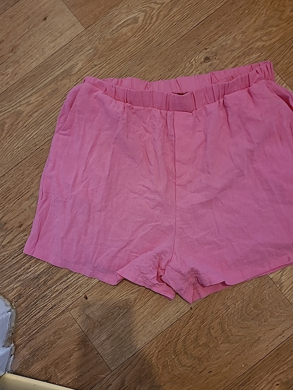 Ladies Size XL Pink Elasticated Boyfriend Shorts
