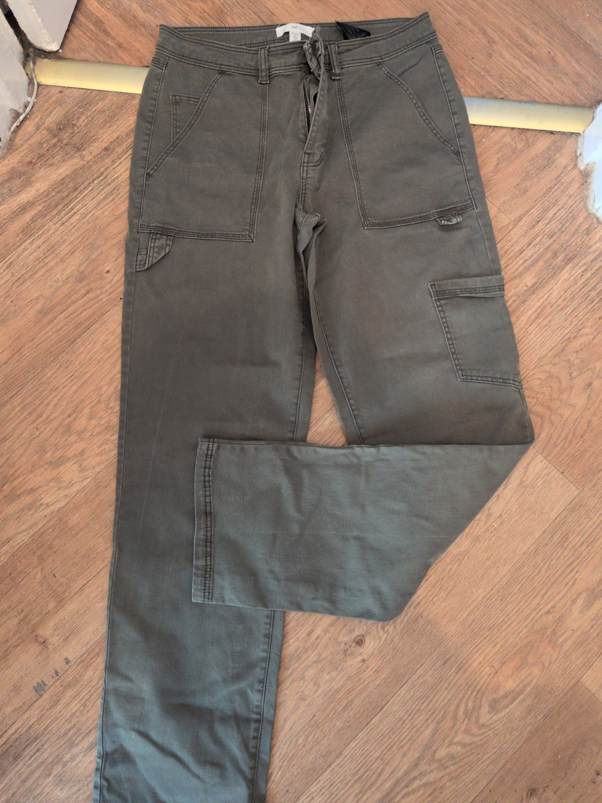 H&M 10 Green Cargo Denim Jeans