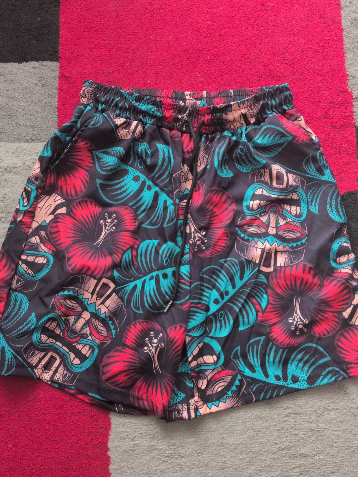 Large Multicoloured Lightweight Elasticated Shorts