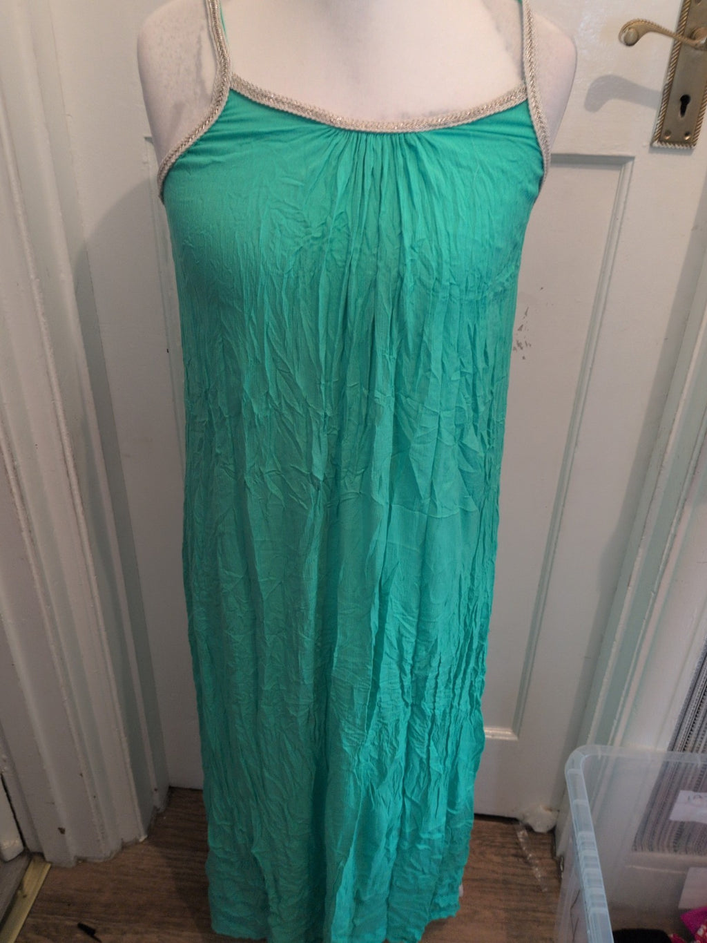 Brand New Papaya Medium Green Sleeveless Long Length Dress