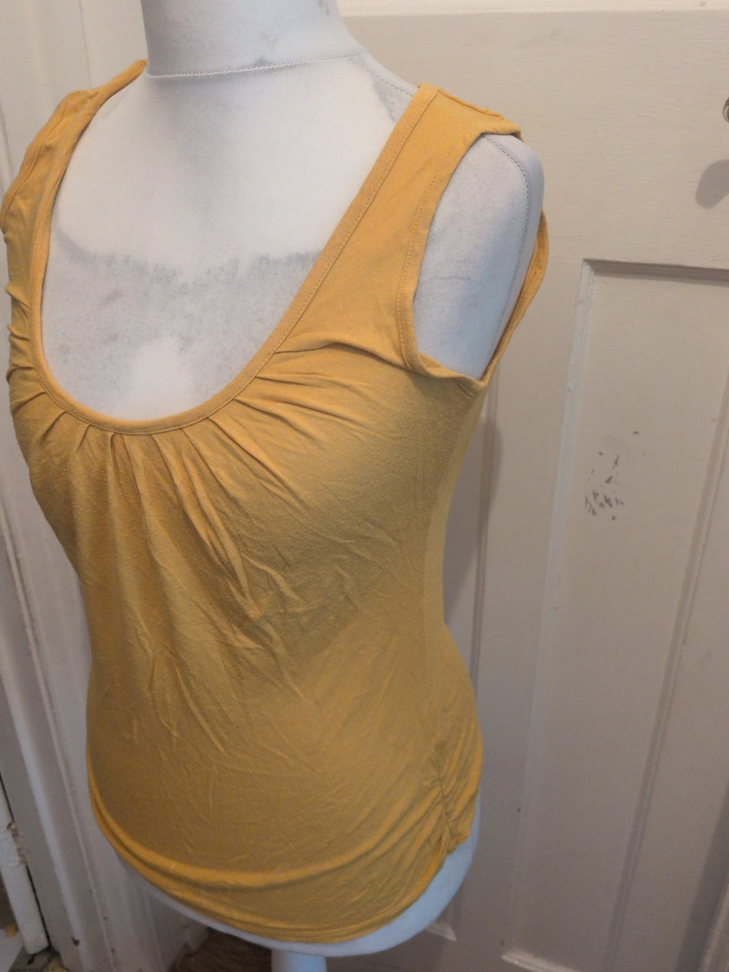 Ladies Primark Size 14 Yellow Sleeveless Tank Vest Top