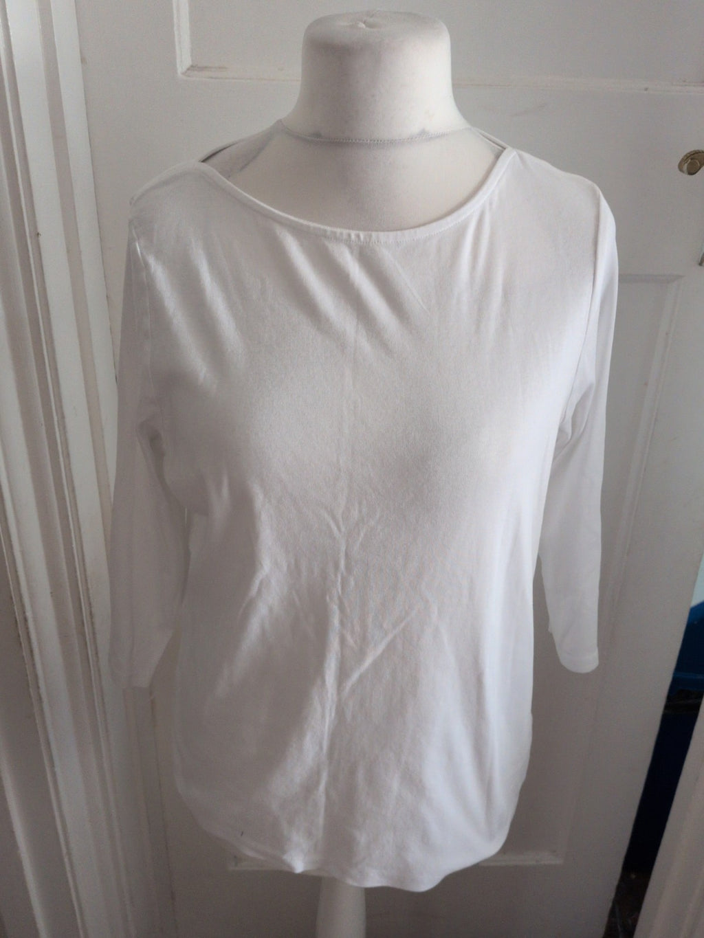 Marks And Spencer 20 3/4 Sleeve Slash Neck Long Sleeve T-shirt