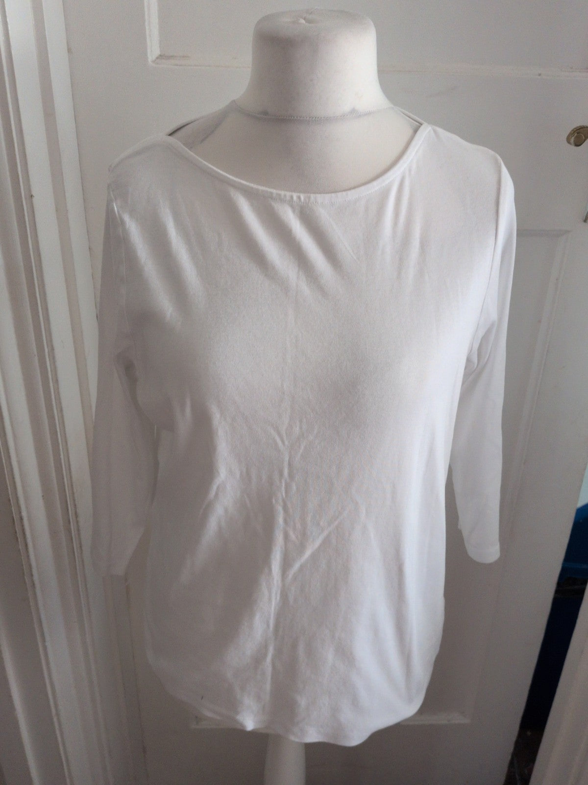 Marks And Spencer 20 3/4 Sleeve Slash Neck Long Sleeve T-shirt