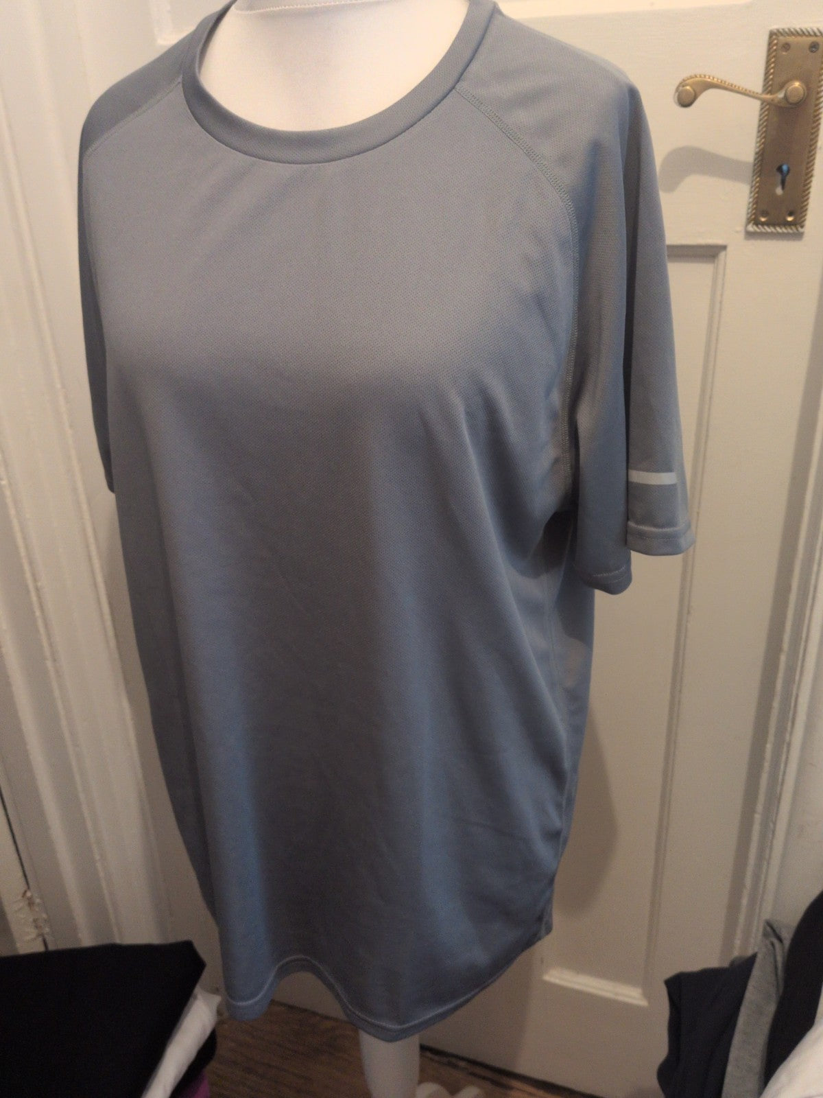 2XL Metallic Grey Short Sleeve T-shirt Breathable