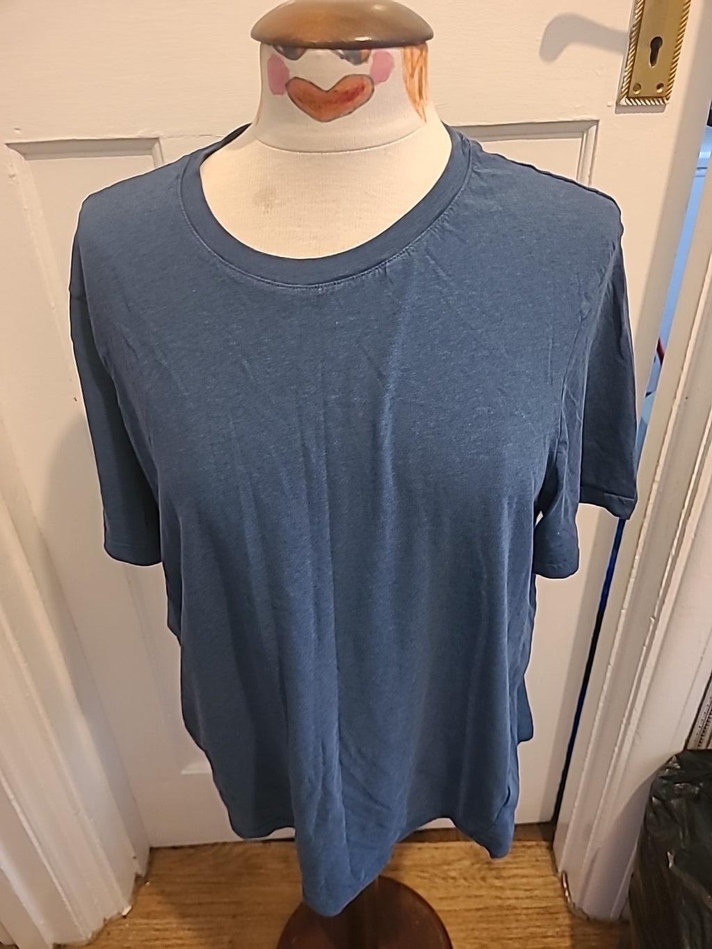 Mens Marks And Spencer Size XL Regular Fit Teal Short Sleeved Tshirt