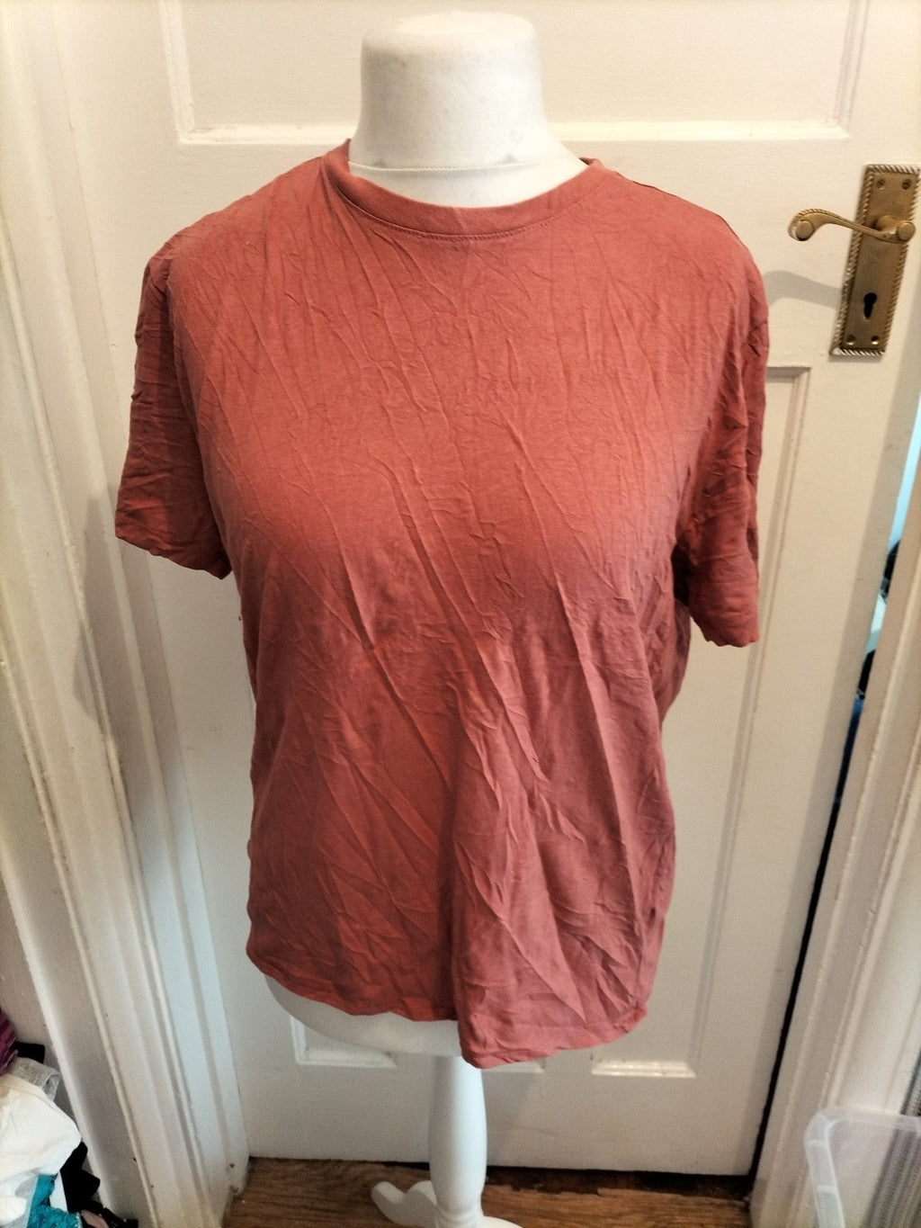 Primark Medium Regular Fit Rusty Brown Short Sleeve T-shirt