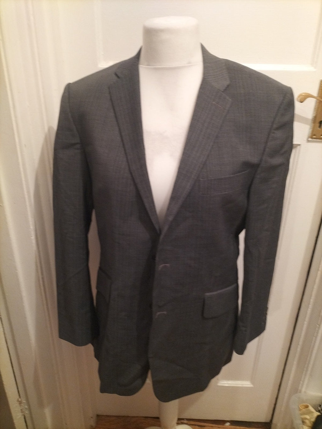 Mens Burton Size 40S Grey Pinstripe Suit Jacket