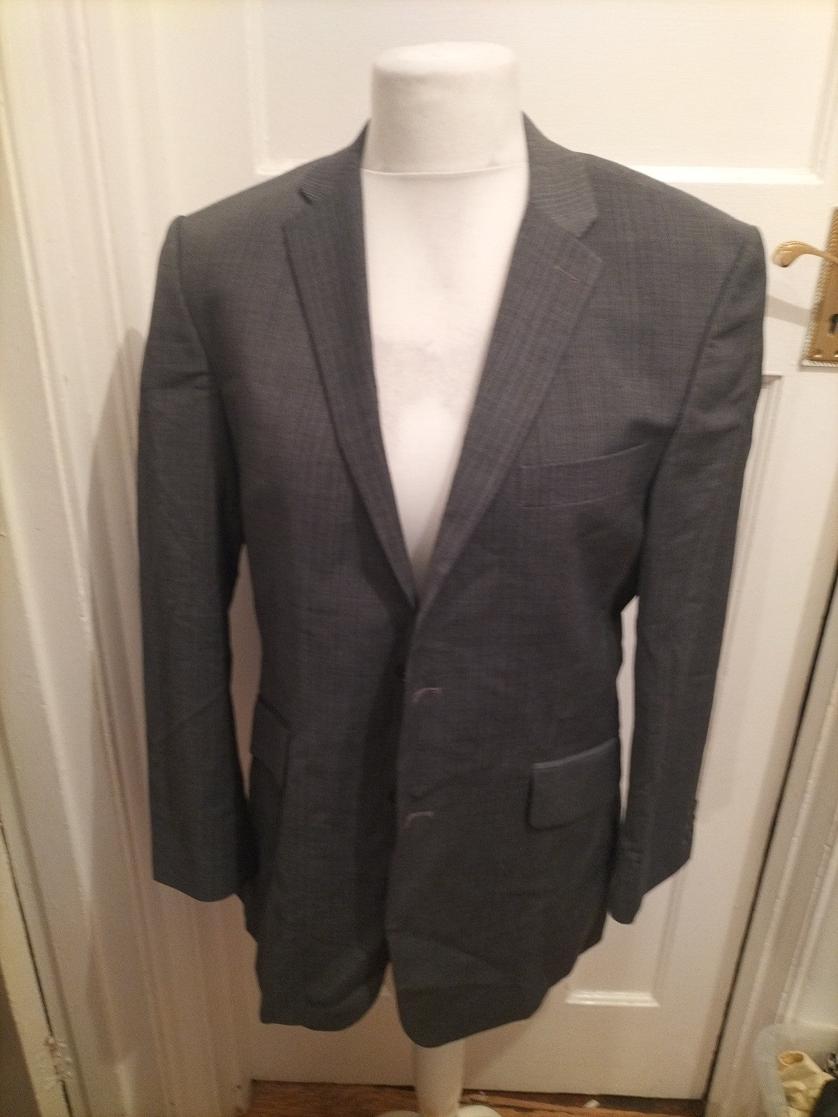 Mens Burton Size 40S Grey Pinstripe Suit Jacket