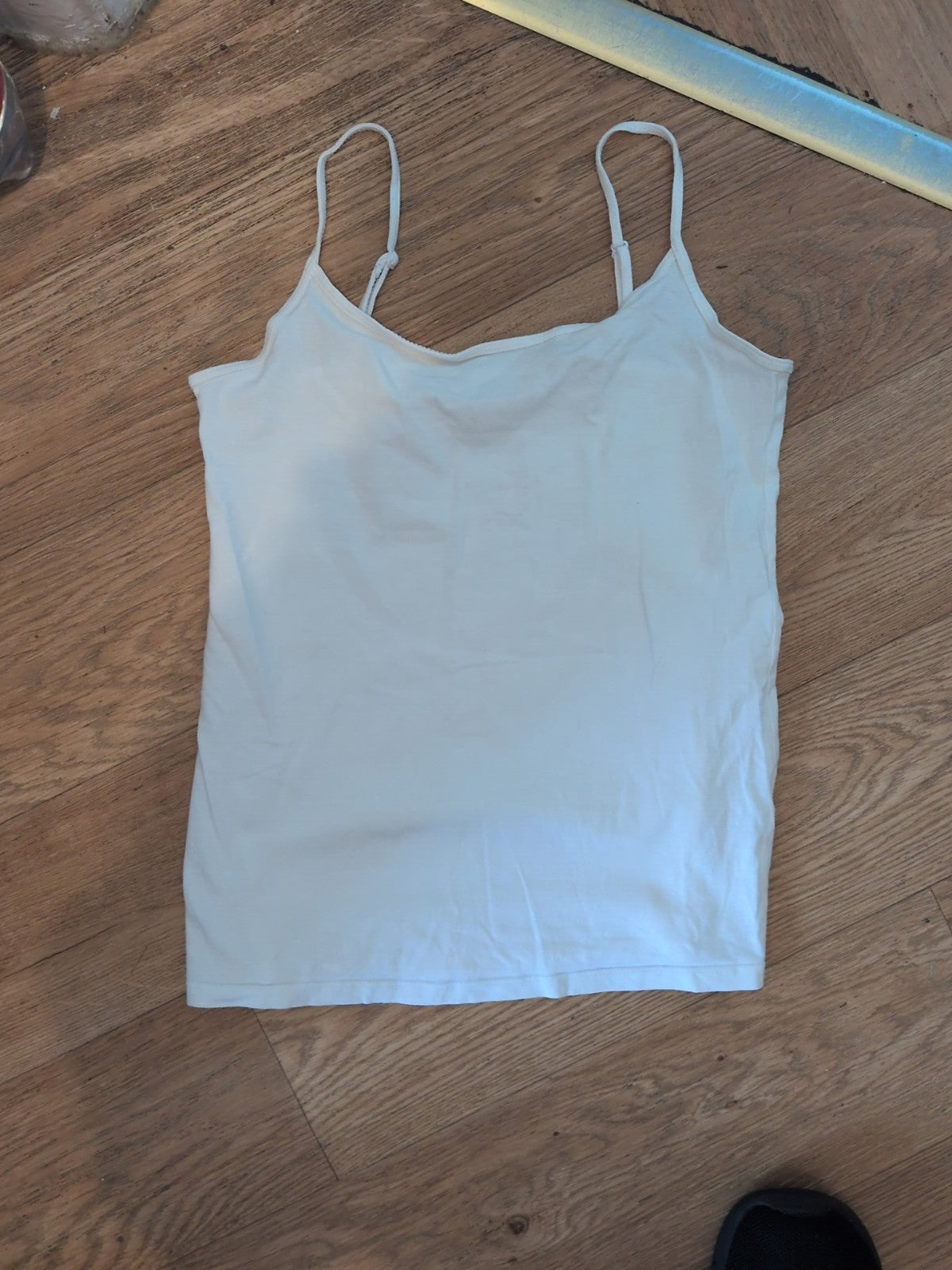 Primark Small 10-12 White Sleeveless Stretch Cami
