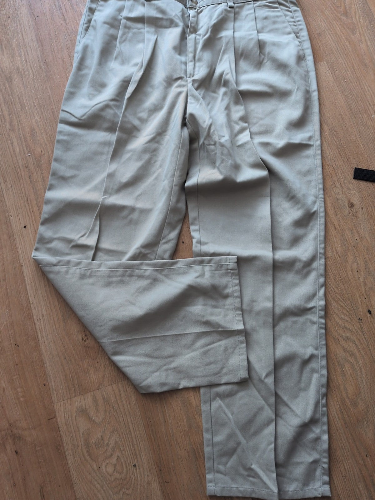Mens Haggar Size 35/30 Cream Smart Trousers