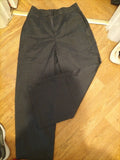 Ladies Size Large Grey Formal Trousers 100% Polyester