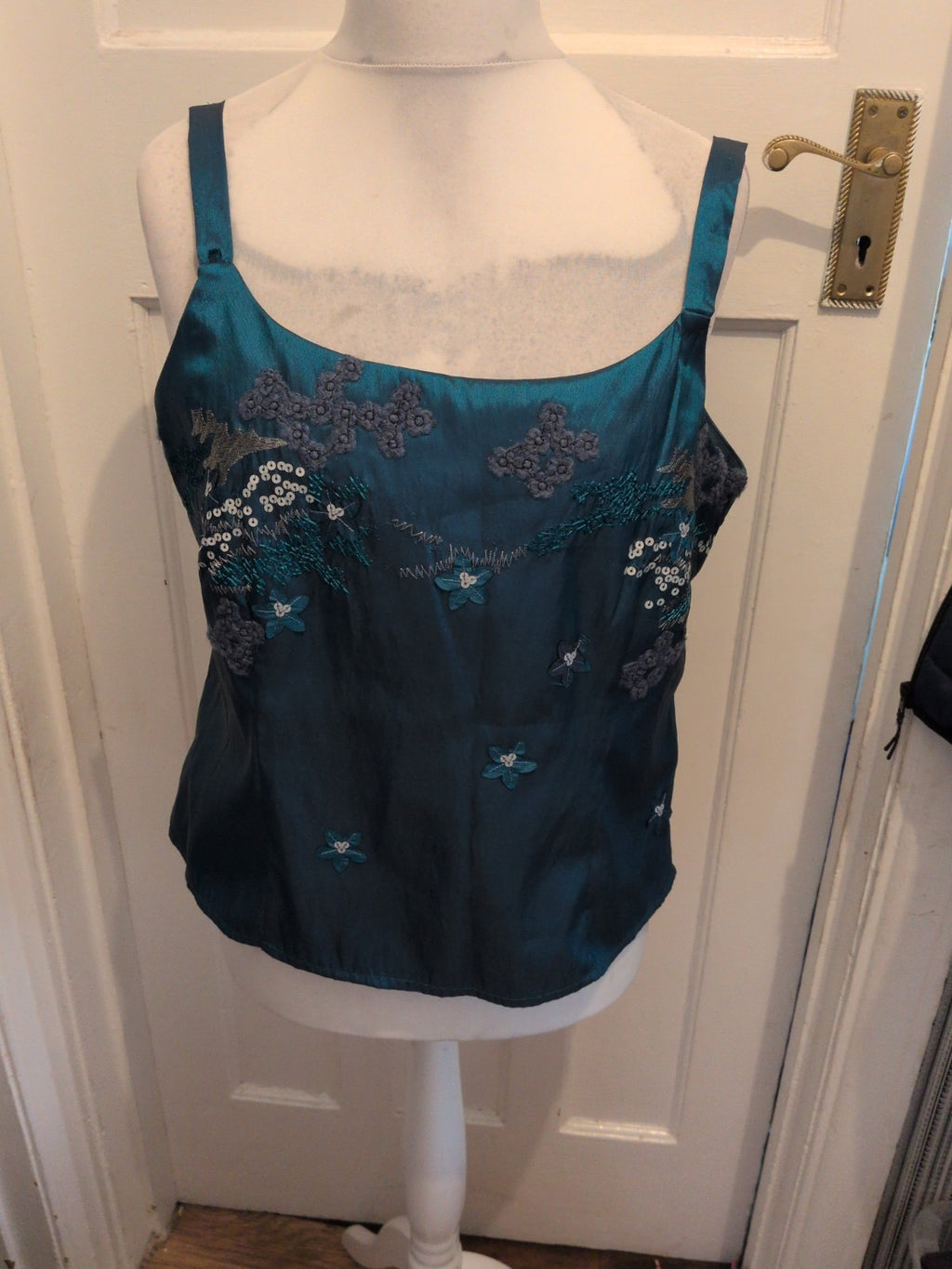 Un Jour Ailleurs 18 Teal Sleeveless Top