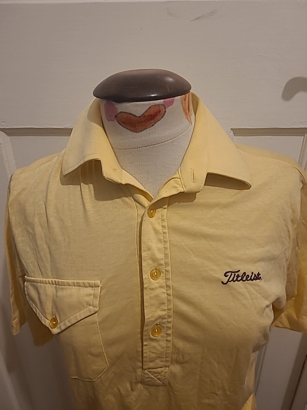 Mens Wolsey Size Small Yellow Short Sleeved Polo