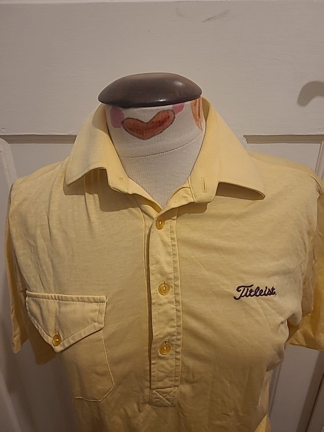 Mens Wolsey Size Small Yellow Short Sleeved Polo