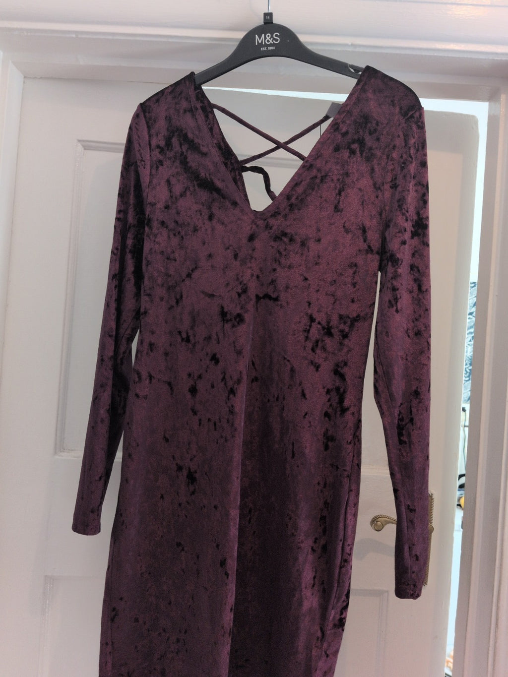 Brand New Primark 12 Purple Long Sleeve Dress