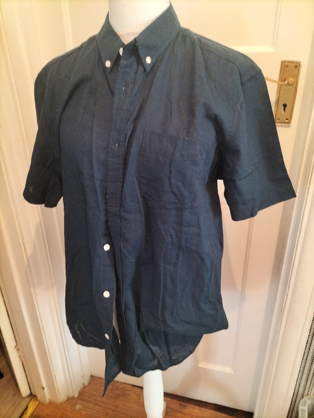 Mens Easy Size XL Very Dark Navy Short Sleeved Shirt