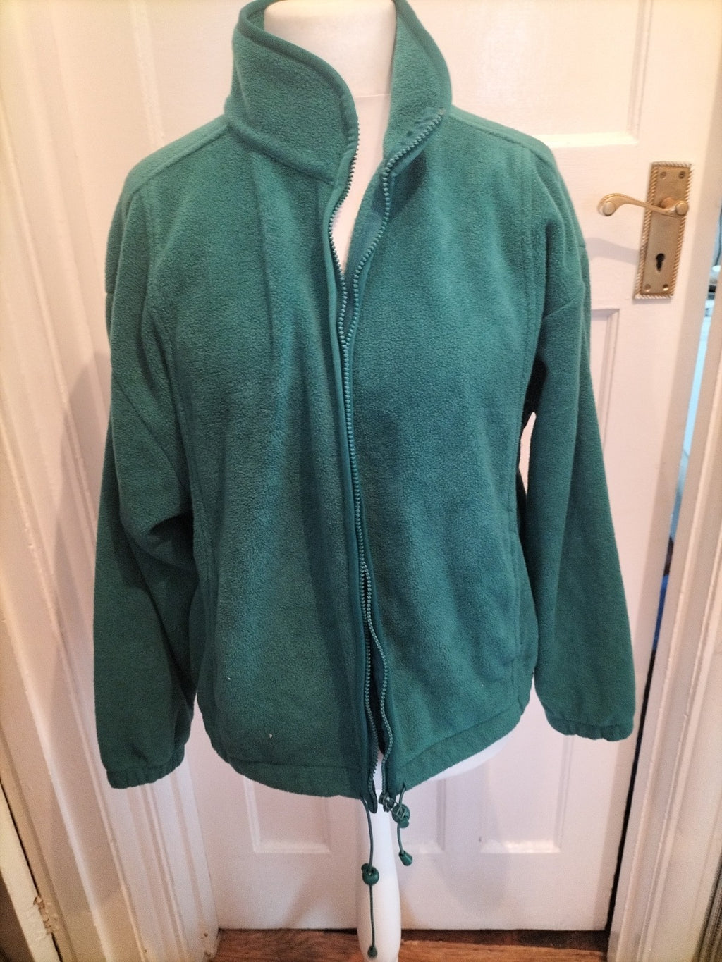 Mens Sport Limited Size Medium Teal Green Full Zip Jumper