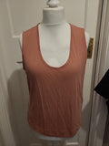 Ladies Next Size 16 Salmon Sleeveless Tshirt