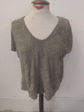 Ladies Mari Size Small Khaki Short Sleeve T-shirt