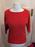 Ladies H&M Basic Size Small UK Red Jumper