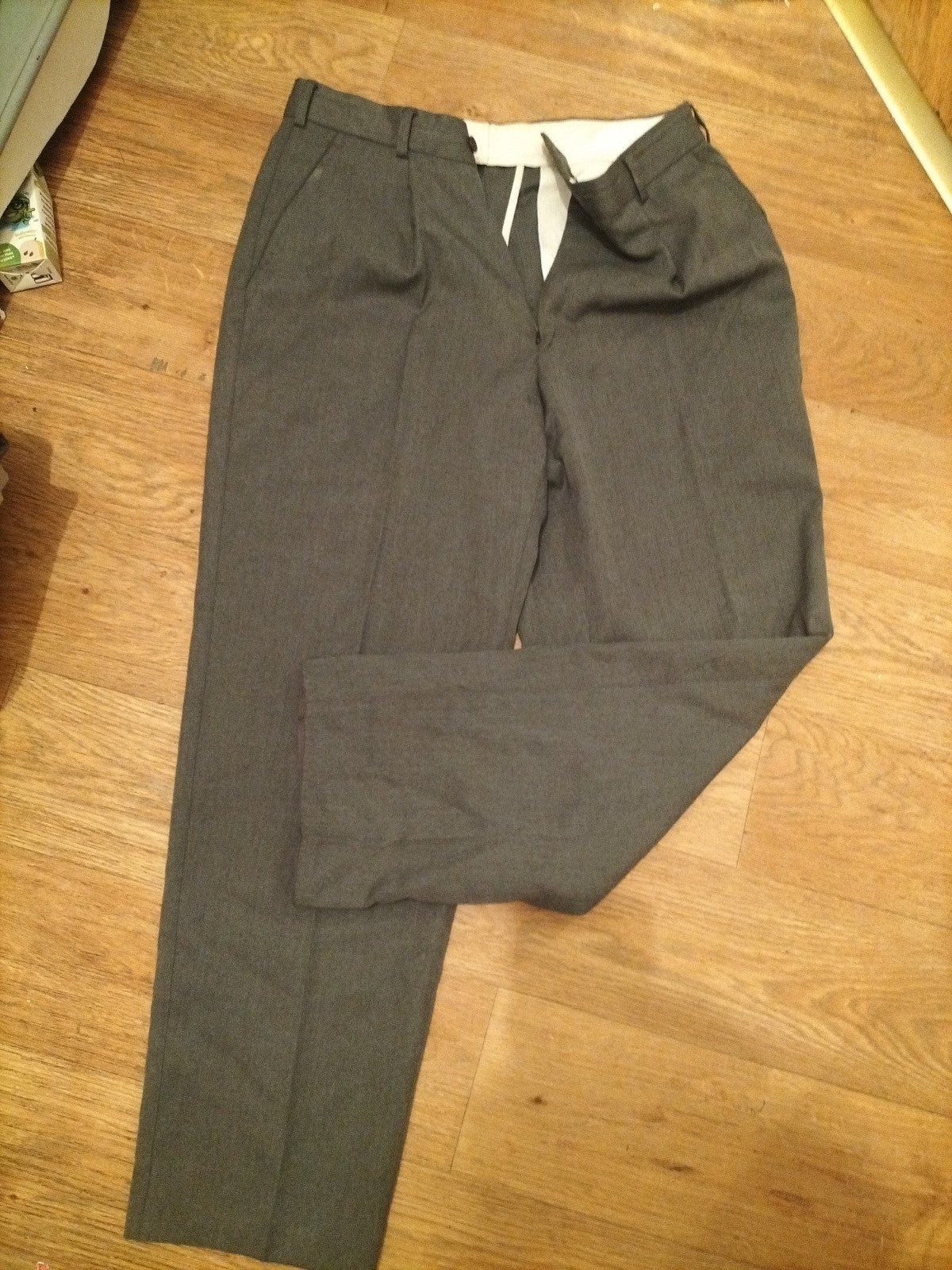 Mens 34 Short Grey Smart Trousers