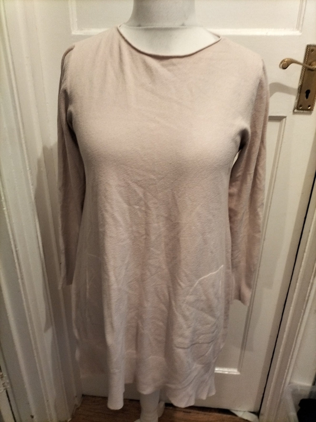 XL Baby Pale Pink Long Sleeve Jumper Dress