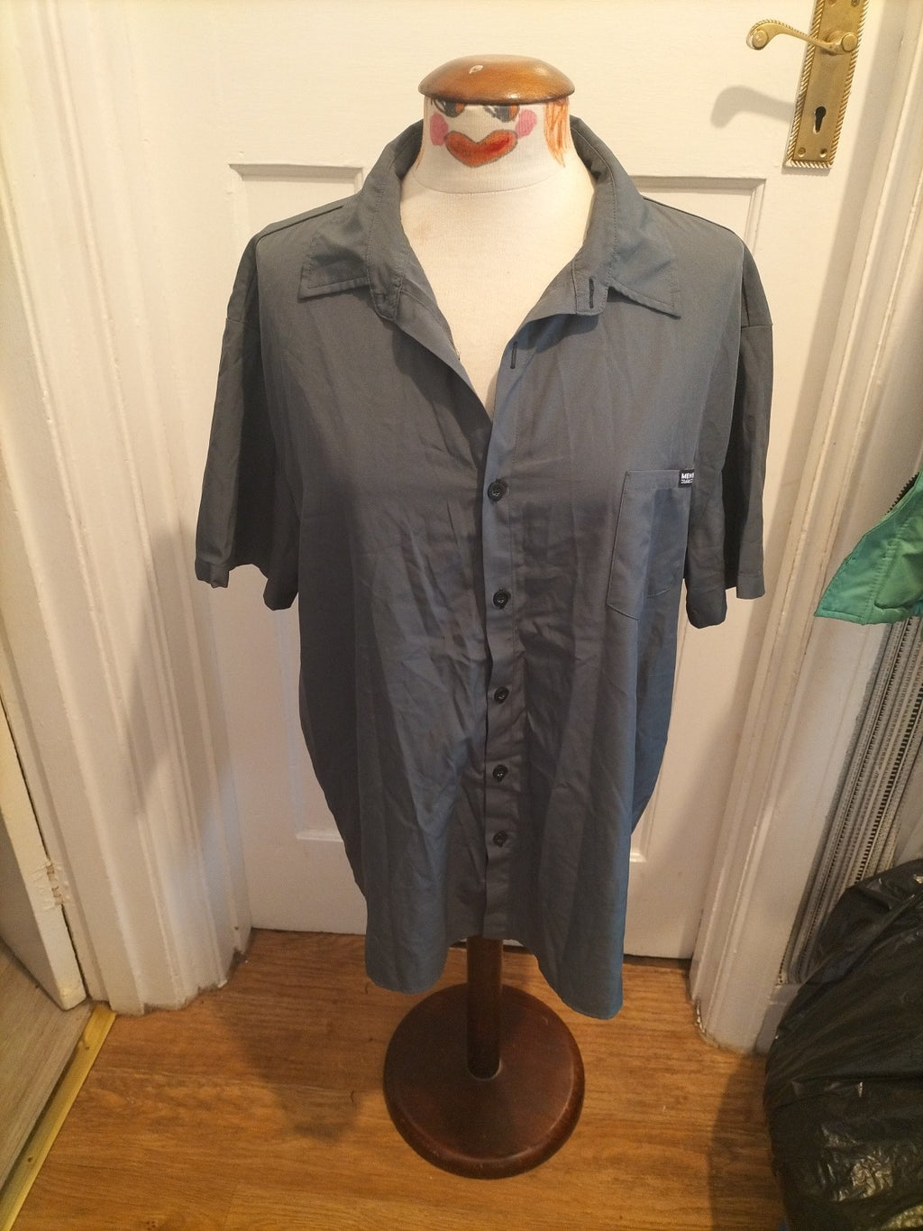 Mens Size 2XL Grey Short Sleeved Shirt