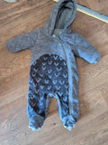 Next Up To 3 Months Sleep suit Grey Padded