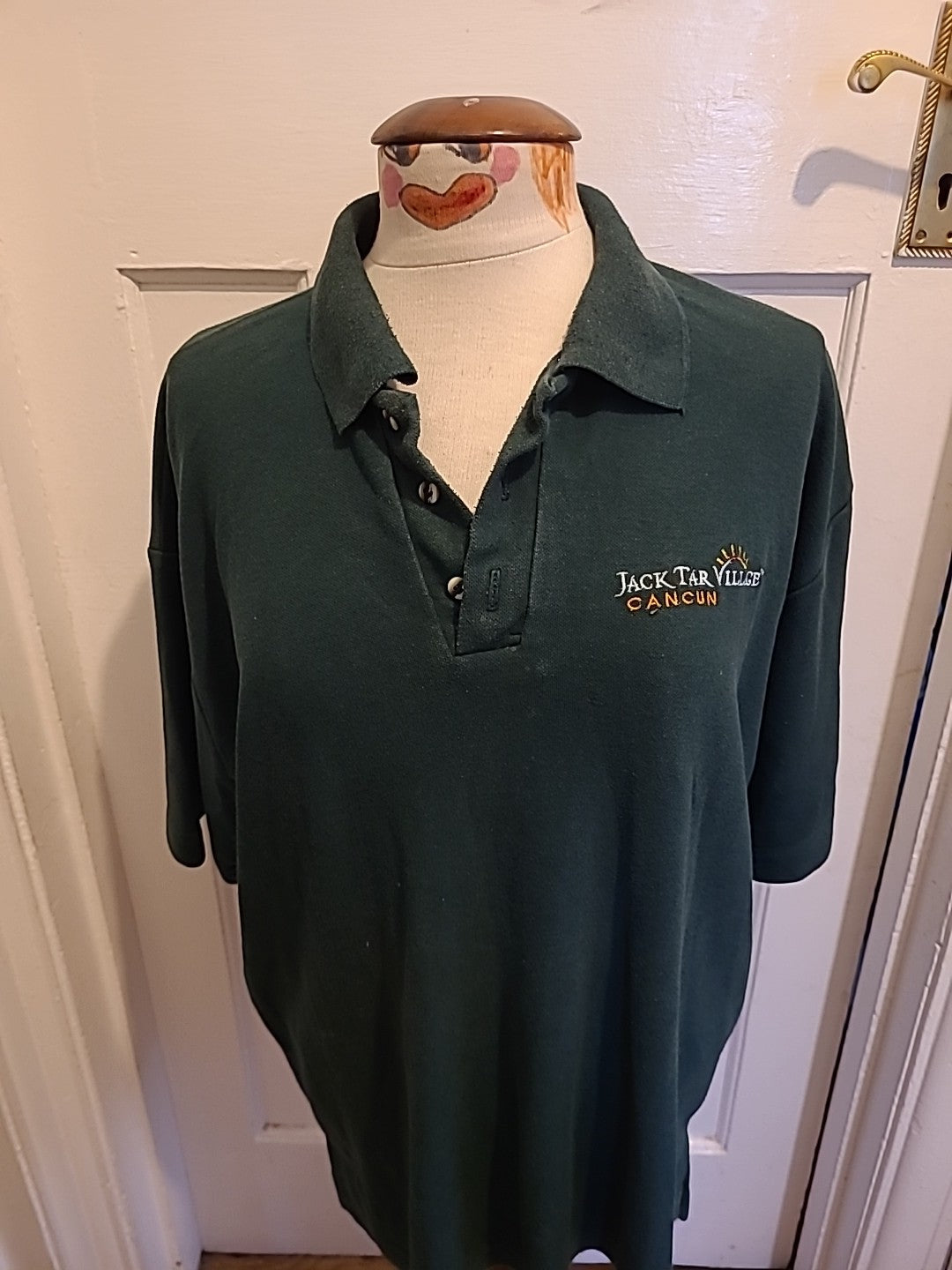 Mens Bay Blue Size XL Green Cancun Polo