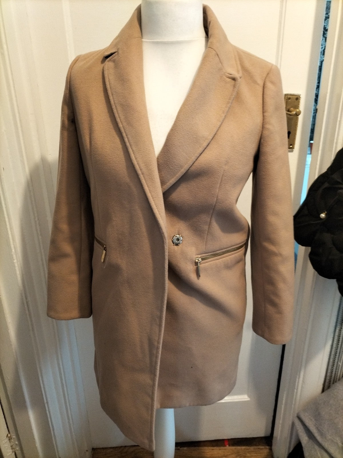 Ladies Topshop Size 8 Brown Lined Jacket