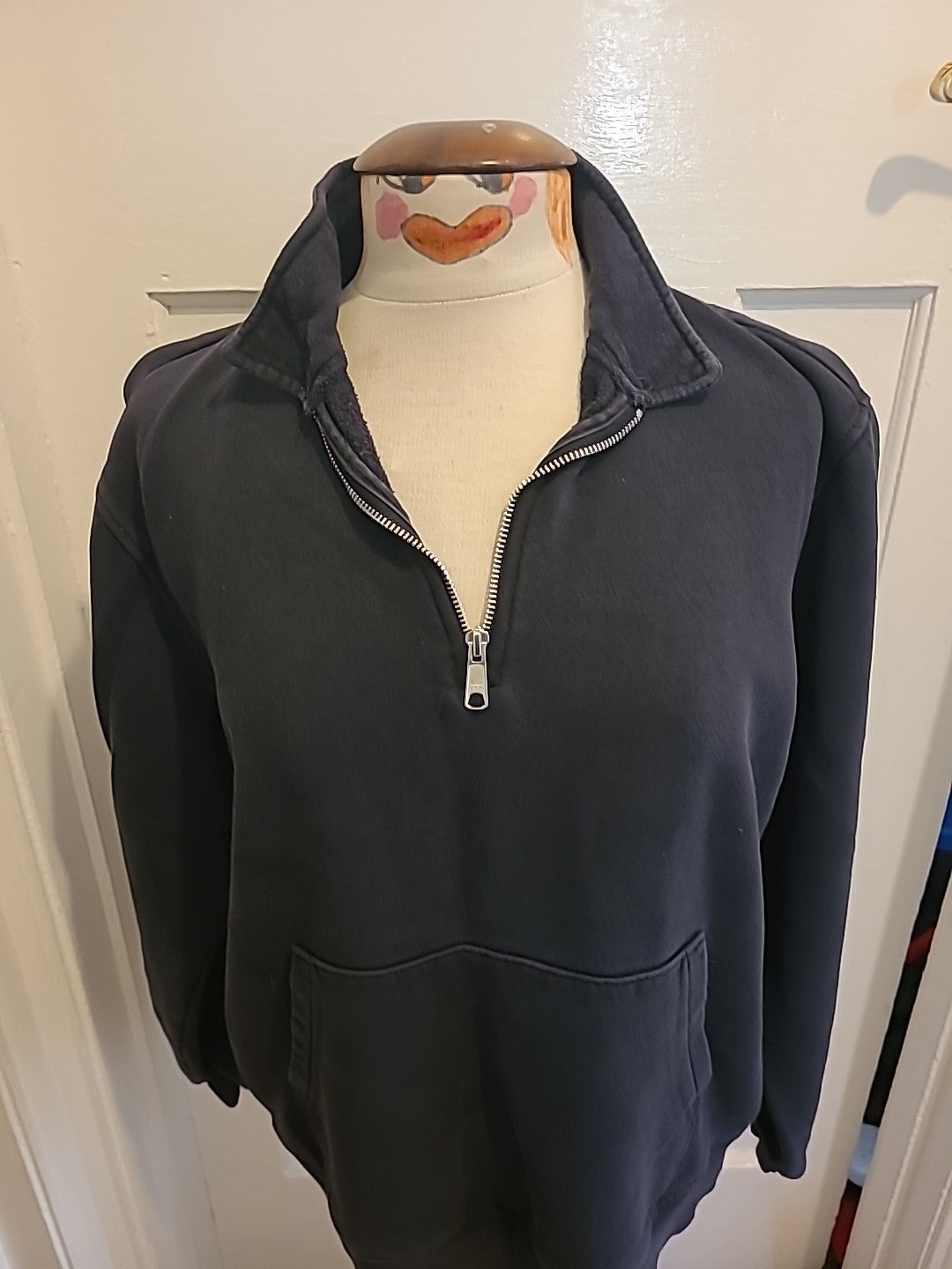 Mens Next Size Medium Navy Long Sleeved Pullover Hoodie