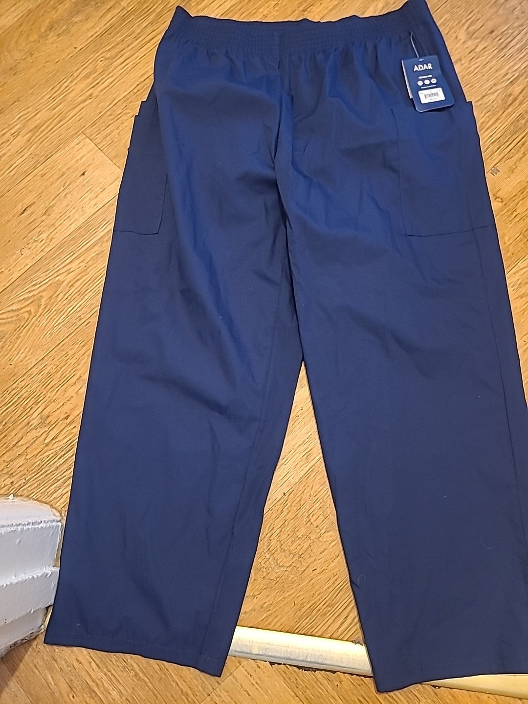 Mens Adar Sise 3XL Navy Classic Fit Trousers Elasticated